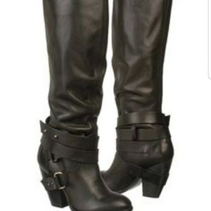 Fergie Varsity Slouchy Leather Boots size 7